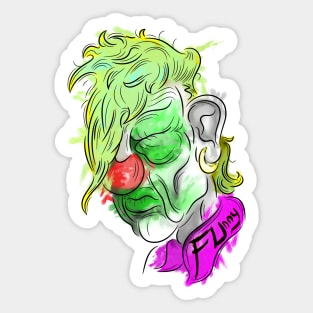 Washed up clown Sticker